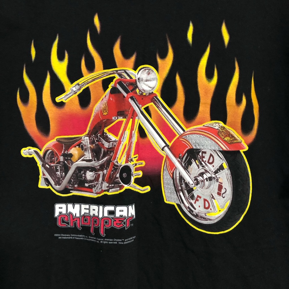 American Chopper 2004 FD fire department motorcycle tee shirt men’s‎ size LG/XL